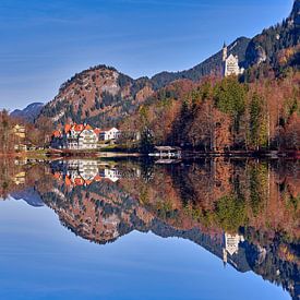 Fin de l'automne au lac alpin de Hohenschwangau sur Einhorn Fotografie