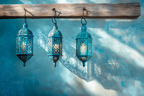 L'art des lanternes bleues