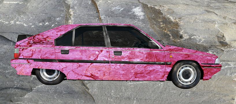 Citroen BX Art Car in pink von aRi F. Huber