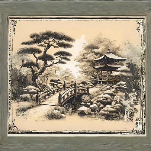 Bridge and Japanese garden 3