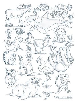 funny animal drawings by Stefan Lohr