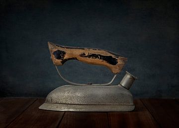 Still life of old iron against dark background by Gerben van Buiten