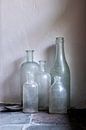 Stilleven met oude flessen en tinnen lepel van Affect Fotografie thumbnail