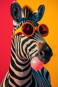 Bubblegum Fun: Zebra 3 by ByNoukk