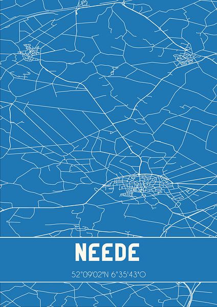 Blueprint | Map | Neede (Gelderland) by Prints of Place