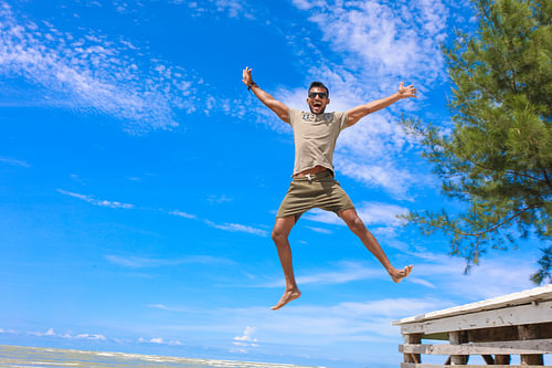 Happy in the sky