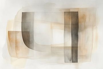Abstract minimalist watercolour art by Imperial Art House