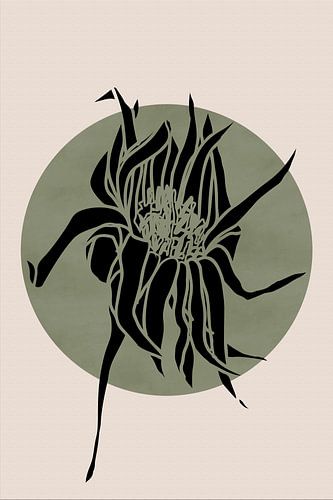 Wabi-sabi botanische bloem Japandi nr. 1