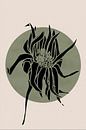 Wabi-sabi botanical flower Japandi no. 1 by Dina Dankers thumbnail