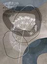 Dillebloemen en abstracte organische vormen. van Dina Dankers thumbnail