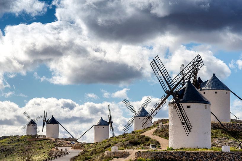 Don Quixote windmills landscape in Spain. by Carlos Charlez