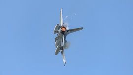 Romanian Air Force General Dynamics F-16BM Fighting Falcon.