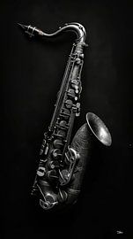 Musikinstrument in Schwarz und Weiß von Gelissen Artworks