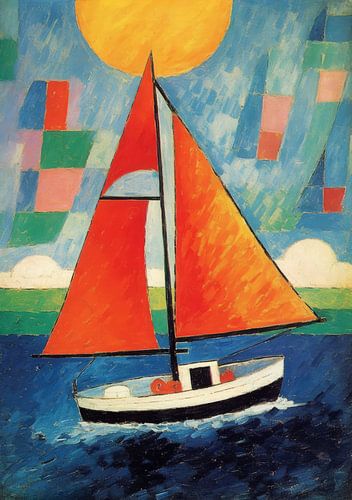 Sailboat Maritime Sea Poster Art Print Wall Art