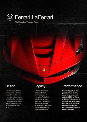 Ferrari LaFerrari Plakat