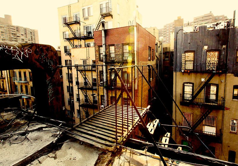 On the roof of Ludlowstreet (New York City) by Marcel Kerdijk