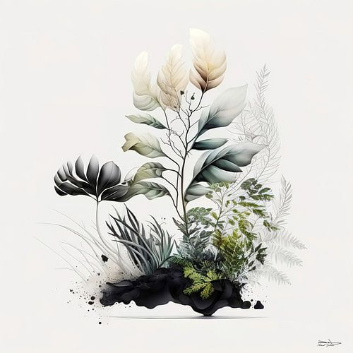 plant met zachte kleuren