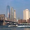 New York, pont de Brooklyn surplombant Manhattan.... sur Maja Mars