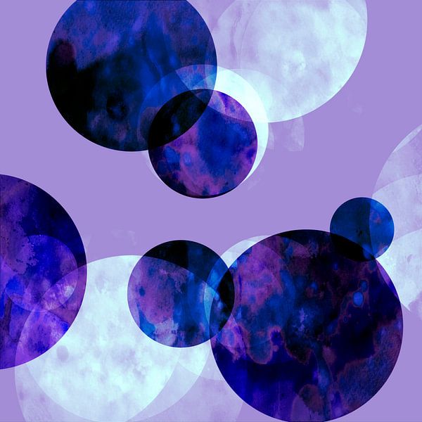 Encaustic Abstraction Purple by Mad Dog Art