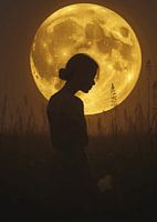 black shadow of a woman