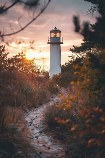 Leuchtturm in Maine von fernlichtsicht