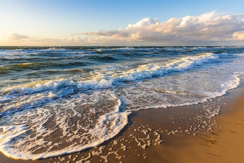Baltic Sea waves in the evening light by Daniela Beyer