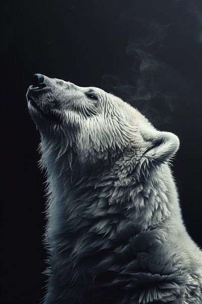 Majesté arctique Ours polaire dans une lumière mystique par Eva Lee