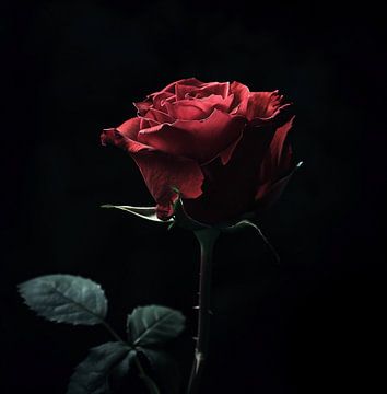 Rode roos van fernlichtsicht