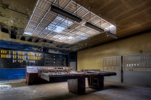 Urbex verlaten en vervallen controlekamer
