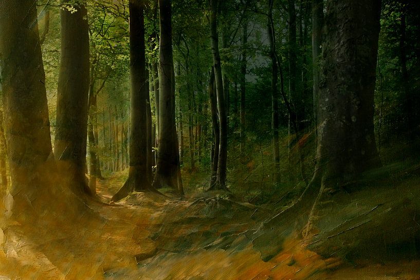 Kunstvoller Herbstwald van Heike Hultsch