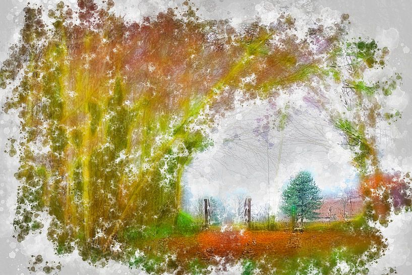 Bridge at the Everland estate in Roosendaal (Brabant) by Art by Jeronimo