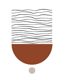 Abstrakte Japandi-Formen