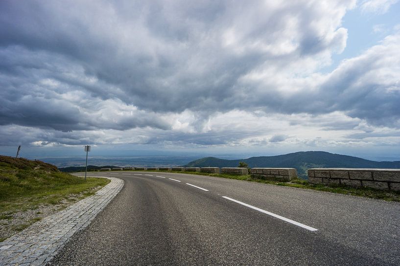France - Left turn street of route de cretes by adventure-photos