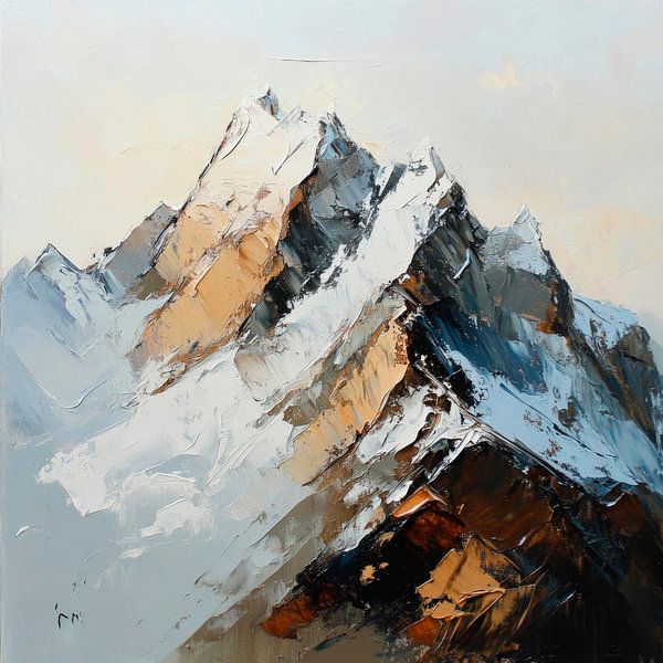 Icy peaks in the morning light by Poster Art Shop