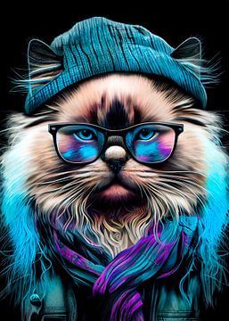 chat hipster Juniper #chat sur JBJart Justyna Jaszke