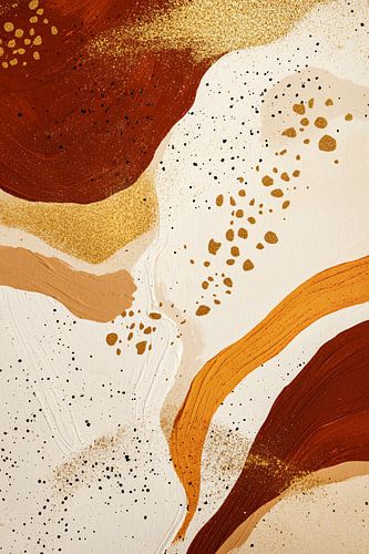 Abstracte warme golvende kunst
