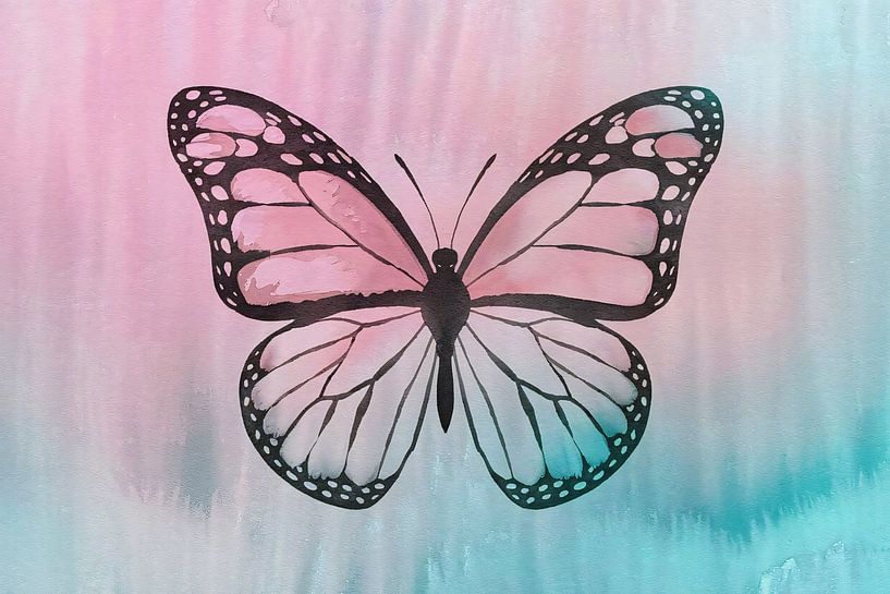 Butterfly in watercolour painting by Imperial Art House