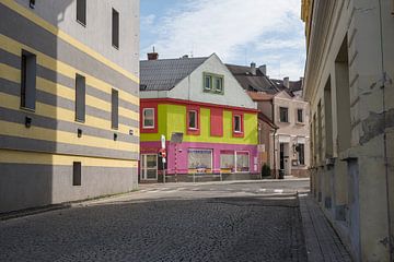 Kleurrijke straat in Kladno, Tsjechie van JuHru webshop