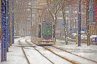 Winter op de Mauritsweg van Frans Blok thumbnail