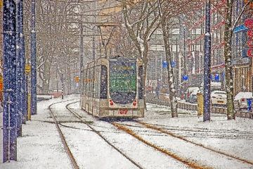 Winter op de Mauritsweg van Frans Blok