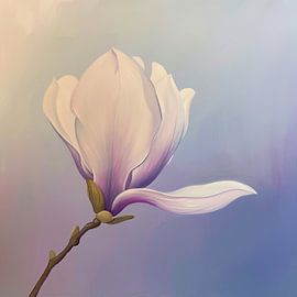 Magnolia bloesem van Poster Art Shop