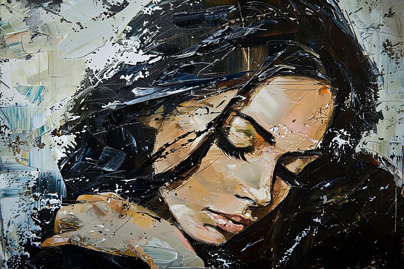 portrait abstrait femme par Egon Zitter