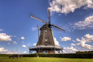 Windmolen D'Olde Zwarver in Kampen van Erik Wilderdijk