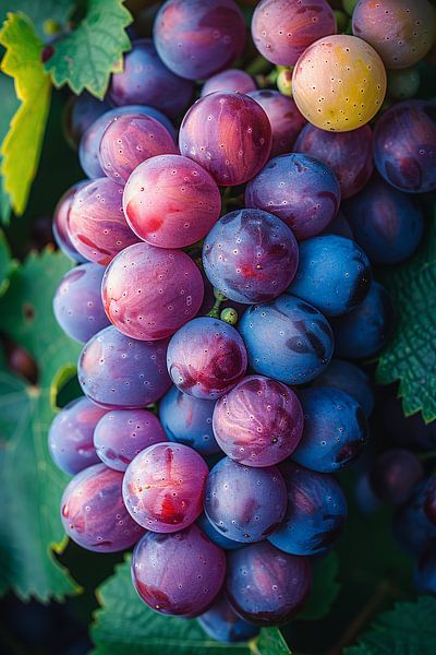 Close-up of Ripe Purple Grapes by Art & Soul Creations