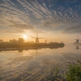 serene ochtend in Kinderdijk. van Rob Bout