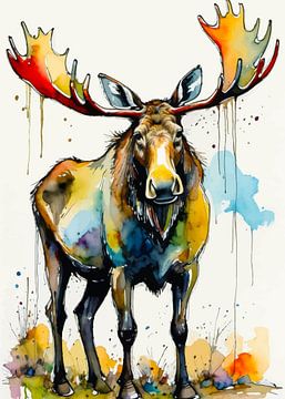 Eland aquarel van MIROKKU