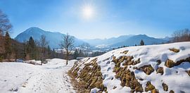 hiking trail from Riederstein to Tegernsee village in winter by SusaZoom