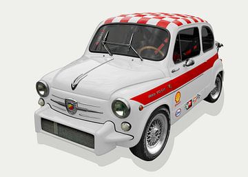 Fiat Abarth 1000 TC in het wit