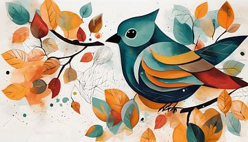 Painting modern bird by WeLoveArt