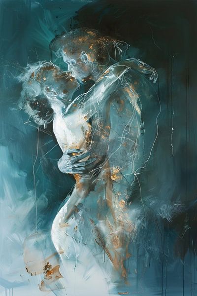Abstract Man Painting | Whispers of Stardust by Eye catching paintings